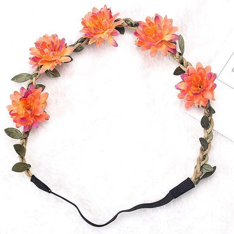 Artificial Flower For Girls Party Headband Women 2020 New Floral Crown Stylish 1PC Hair Accessories Popular Diademas Garland