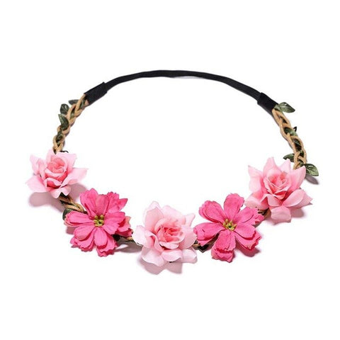 Artificial Flower For Girls Party Headband Women 2020 New Floral Crown Stylish 1PC Hair Accessories Popular Diademas Garland