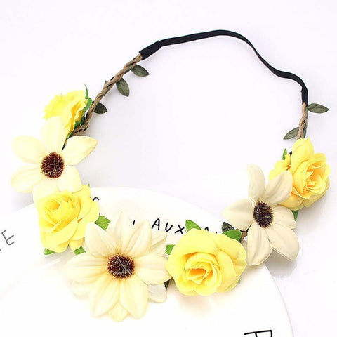 Artificial Flower For Girls Party Headband Women 2020 New Floral Crown Stylish 1PC Hair Accessories Popular Diademas Garland