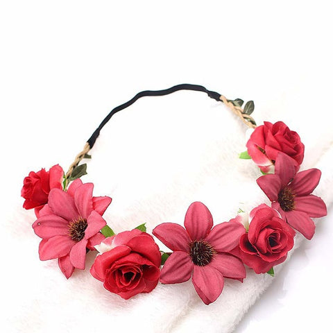 Artificial Flower For Girls Party Headband Women 2020 New Floral Crown Stylish 1PC Hair Accessories Popular Diademas Garland