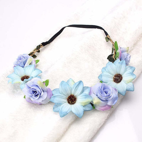 Artificial Flower For Girls Party Headband Women 2020 New Floral Crown Stylish 1PC Hair Accessories Popular Diademas Garland