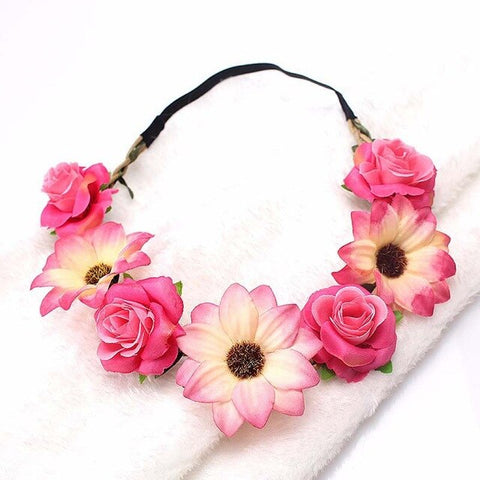 Artificial Flower For Girls Party Headband Women 2020 New Floral Crown Stylish 1PC Hair Accessories Popular Diademas Garland