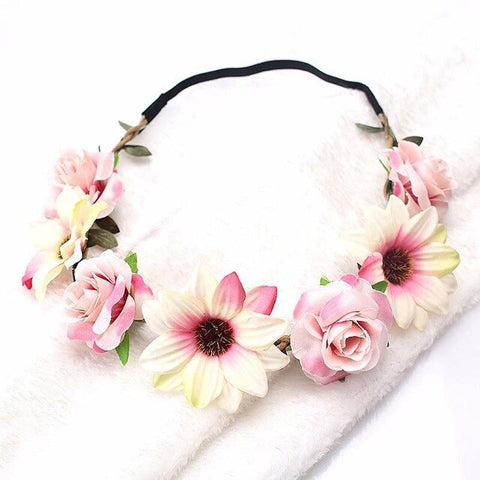 Artificial Flower For Girls Party Headband Women 2020 New Floral Crown Stylish 1PC Hair Accessories Popular Diademas Garland