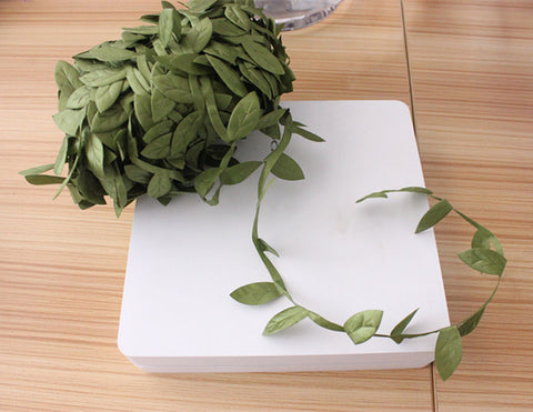 new green leaves of decorative cloth simulation leaf garland DIY manual material accessories wholesale 5M