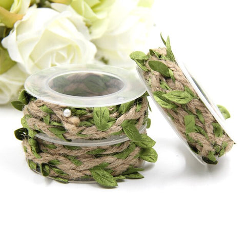 2m DIY Artificial Leaves Twine String With Leaf Silk Leaves Flower Garlands Home Garden/Wedding Party Decoration Fake Flowers