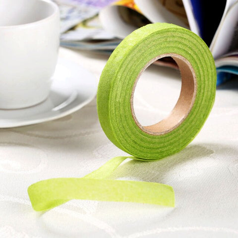 dophee 12mm dia 30 yard Self-adhesive Tape Florist Stem Tape Wire Floral Work Resealable Elastic Tape Wrap Stem Garland Wreaths