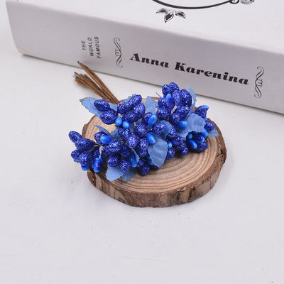 10pcs Berry Artificial bright Stamen Handmade Flower For Wedding Home Decoration Pistil DIY Scrapbooking Garland Box Fake Flower