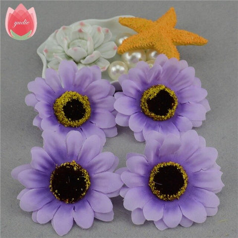 10pcs Large Silk Sunflower Handmade Artificial Flowers Head For Wedding Box Decoration DIY Garland Decorative Floristry Flowers