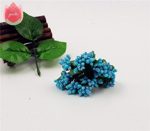 2017 12pcs Berry Artificial Stamen Handmade Flower For Wedding Home Decoration Pistil DIY Scrapbooking Garland Craft Fake Flower