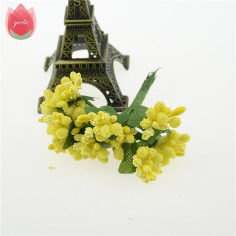 2017 12pcs Berry Artificial Stamen Handmade Flower For Wedding Home Decoration Pistil DIY Scrapbooking Garland Craft Fake Flower