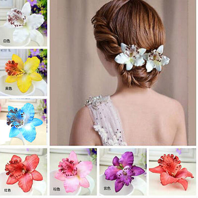 7Colors Bohemia Style Orchid Peony Flowers Hair Clips Beach Hairpins Women Hair Accessories Hair Accessories