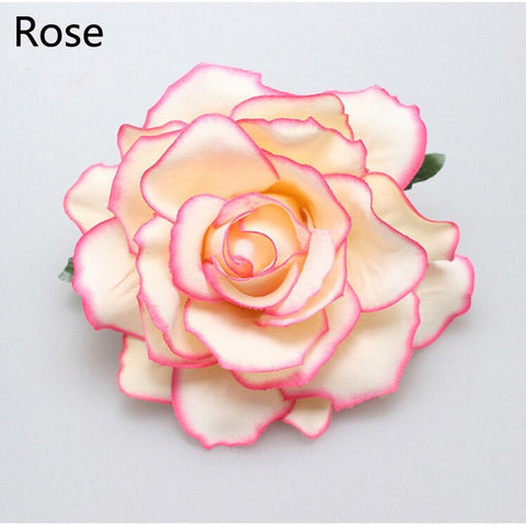 Hot Sale 1 PC Fashion Multicolor Rose Flower Bridal Hair Clip Hairclips Hairgrips Elegant Hairpin Wedding Party Accessories