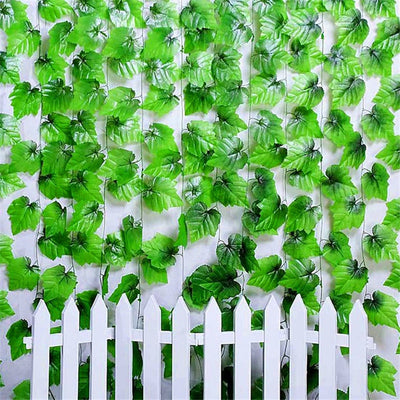 2.4M Artificial Ivy Leaf Hanging Garland Flower Vine For DIY Home Wedding Floral Wall Garden Decor P0.21