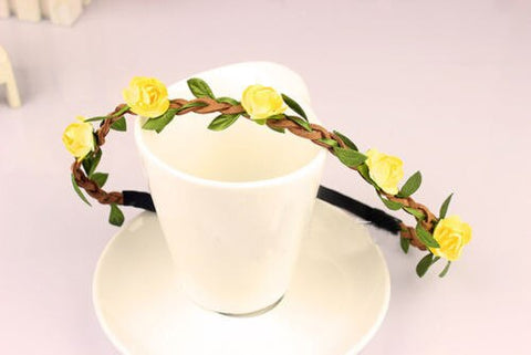 Hot Bohemian Wreath Flower Crown Woman Wedding Bridal Love Flower Crown Headwear Hair Wreath Boho Floral Headband