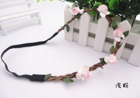 Hot Bohemian Wreath Flower Crown Woman Wedding Bridal Love Flower Crown Headwear Hair Wreath Boho Floral Headband