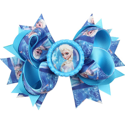 TWDVS Girls Hair Clip Flower Bow Headbands Elsa Anna Ribbon With Alligator Kids Hair Accessories Girls  Hair Bands for Girls