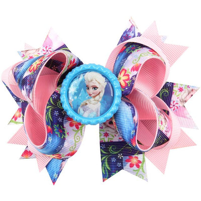 TWDVS Girls Hair Clip Flower Bow Headbands Elsa Anna Ribbon With Alligator Kids Hair Accessories Girls  Hair Bands for Girls
