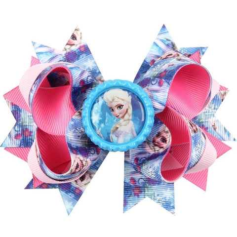 TWDVS Girls Hair Clip Flower Bow Headbands Elsa Anna Ribbon With Alligator Kids Hair Accessories Girls  Hair Bands for Girls