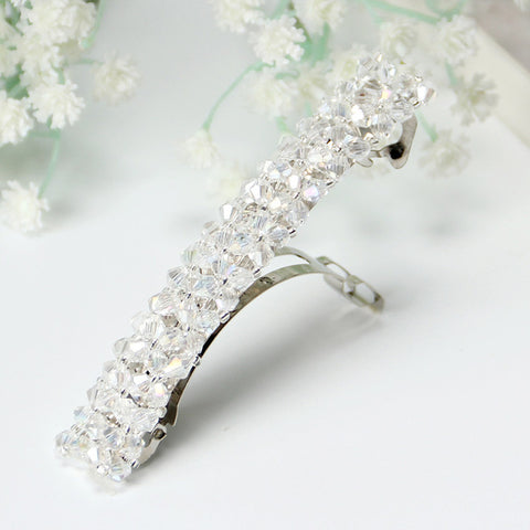 1PC Ladies Bling Headwear Crystal Rhinestone Flower Hair Clips Women Barrette Girls Hairpin Hair Accessories