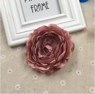 YOOROMER 5pcs/lot 8.5cm High Quality Peony Flower Head Silk Artificial Flower Wedding Decoration DIY Garland Craft Flower