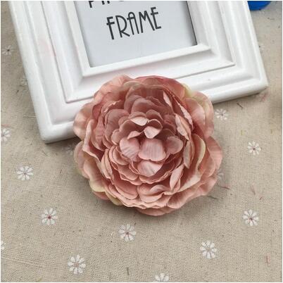 YOOROMER 5pcs/lot 8.5cm High Quality Peony Flower Head Silk Artificial Flower Wedding Decoration DIY Garland Craft Flower