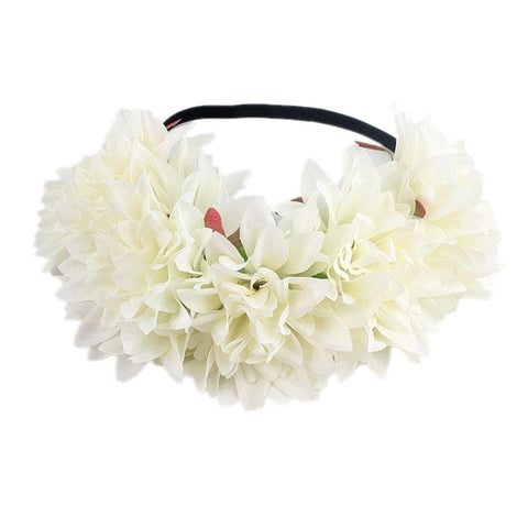 AWAYTR Wedding Flower Crown Head Band Women Wedding Floral Head Wreath Bridesmaid Bridal Headpiece Female Flower Headband