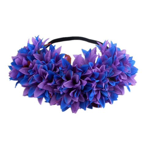 AWAYTR Wedding Flower Crown Head Band Women Wedding Floral Head Wreath Bridesmaid Bridal Headpiece Female Flower Headband