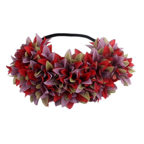 AWAYTR Wedding Flower Crown Head Band Women Wedding Floral Head Wreath Bridesmaid Bridal Headpiece Female Flower Headband