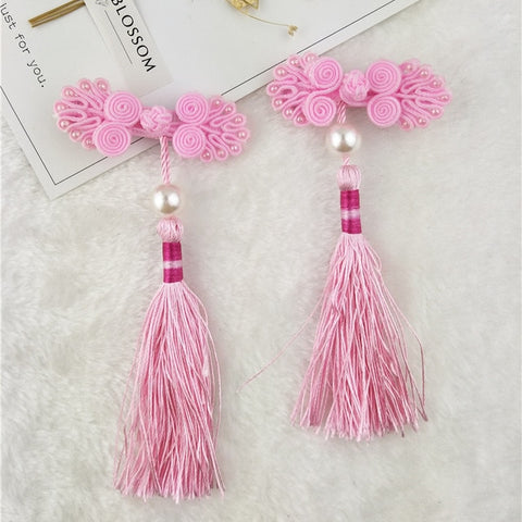 1Set=2pcs Multi style Girls Hair Clips Chinese Traditional Princess Tassels peony Flower Hairpins Children Kids Hair Accessories