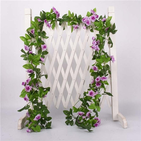 1 Pcs Silk Roses Ivy Vine with Green Leaves For Home Wedding Decoration Fake leaf diy Hanging Garland Artificial Flowers