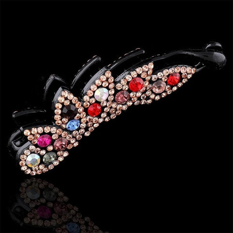 Ladies Bow Hair Claw Clip Banana Hair Clip Flower Multicolor Crystal Women Hairbands Fashion Women Hairpin Hair Accsessories