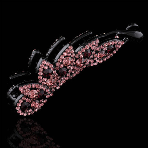 Ladies Bow Hair Claw Clip Banana Hair Clip Flower Multicolor Crystal Women Hairbands Fashion Women Hairpin Hair Accsessories