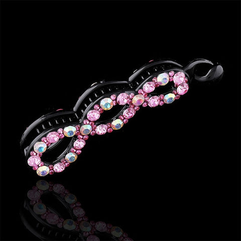 Ladies Bow Hair Claw Clip Banana Hair Clip Flower Multicolor Crystal Women Hairbands Fashion Women Hairpin Hair Accsessories