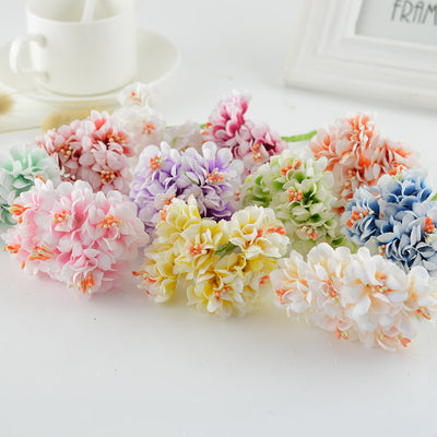 6pcs Silk carnation christmas wreath decor for home wedding new Year fake stamens diy a cap Garlands gifts artificial flowers