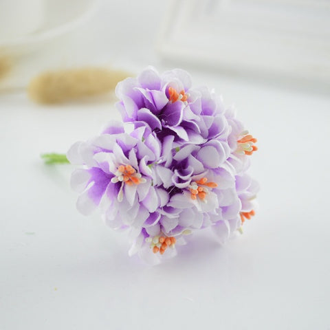 6pcs Silk carnation christmas wreath decor for home wedding new Year fake stamens diy a cap Garlands gifts artificial flowers