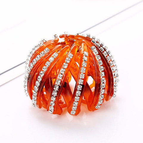 Sale Meatball Hair Accessories Women Hair Claws Headwear Rhinestone Flower Hairpin Bird Nest Floral Twist Clip