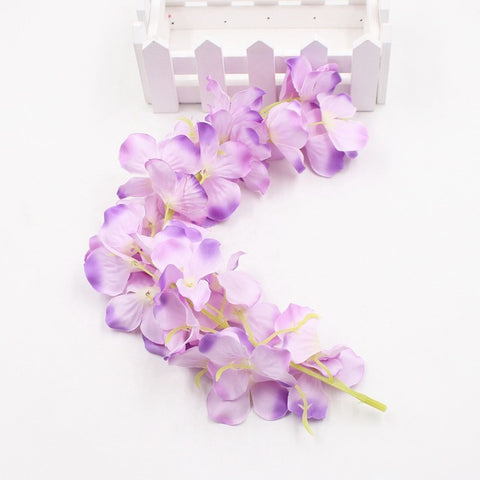 1Pcs 30cm Artificial Wisteria Flower Vine Wedding Home Party Decoration DIY Craft Garland Roof Wall Backdrop Hydrangea Flowers