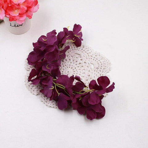 1Pcs 30cm Artificial Wisteria Flower Vine Wedding Home Party Decoration DIY Craft Garland Roof Wall Backdrop Hydrangea Flowers