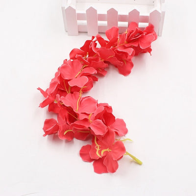 1Pcs 30cm Artificial Wisteria Flower Vine Wedding Home Party Decoration DIY Craft Garland Roof Wall Backdrop Hydrangea Flowers