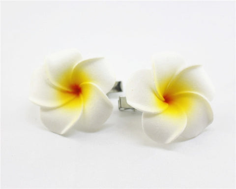 10 popular Foam Hawaiian Plumeria hairpins for girl kids Frangipani Flower bridal hair clips for girl women butterfly