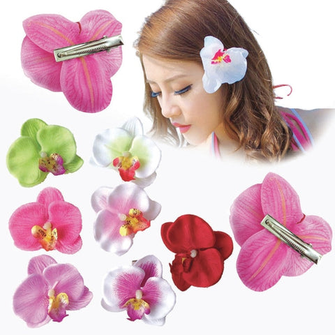 10 popular Foam Hawaiian Plumeria hairpins for girl kids Frangipani Flower bridal hair clips for girl women butterfly