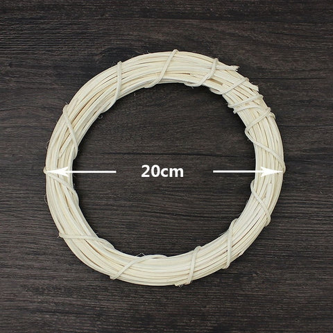 HUADODO 10cm/20cm Rattan Ring Artificial flowers Garland Dried flower frame For Home Christmas Decoration DIY floral Wreaths