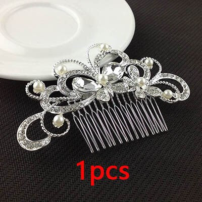 Flower Crystal Hair Clips Popular Wedding Bridal Pearl Rhinestone Hair Pins Bridesmaid Clips Hairwear Hair Accessories for Women