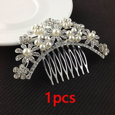 Flower Crystal Hair Clips Popular Wedding Bridal Pearl Rhinestone Hair Pins Bridesmaid Clips Hairwear Hair Accessories for Women