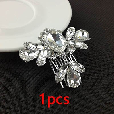 Flower Crystal Hair Clips Popular Wedding Bridal Pearl Rhinestone Hair Pins Bridesmaid Clips Hairwear Hair Accessories for Women