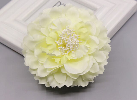 Hair accessory fabric peony big flower corsage brooch child full dress work wear hat flower clip