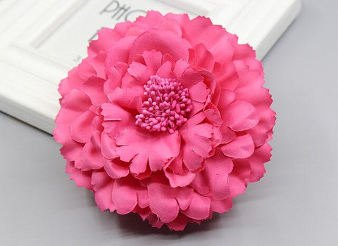 Hair accessory fabric peony big flower corsage brooch child full dress work wear hat flower clip