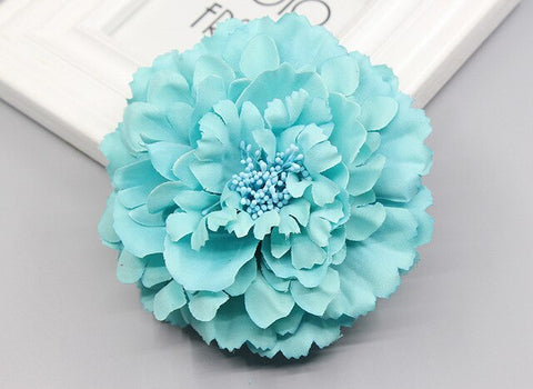 Hair accessory fabric peony big flower corsage brooch child full dress work wear hat flower clip
