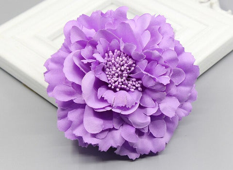 Hair accessory fabric peony big flower corsage brooch child full dress work wear hat flower clip