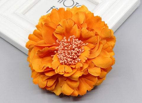 Hair accessory fabric peony big flower corsage brooch child full dress work wear hat flower clip